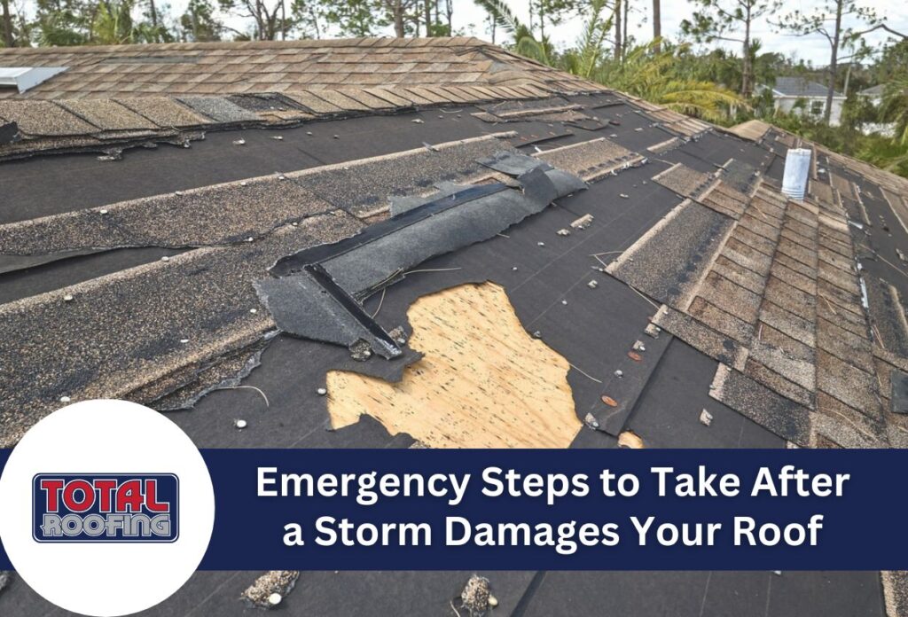 Damaged roof
